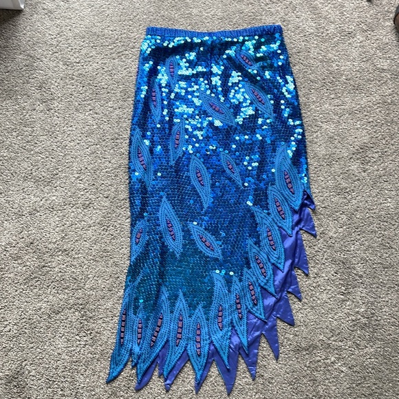 Vintage Dresses & Skirts - Vintage 100% Silk Beaded and Sequined Asymmetrical Skirt by Marquis